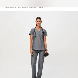 Figs Grey Scrubs Set